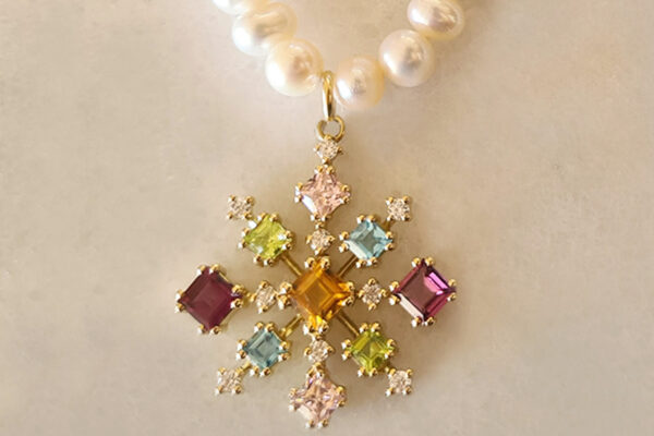 18k gold, citrine, peridots, tourmalines, garnets & moissanites